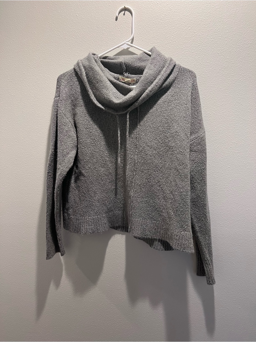 It's Our Time Gray Cowl Neck Sweater